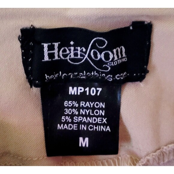 HEIRLOOM Women's Workout Pants Sz M Beige Compression - Picture 2 of 8